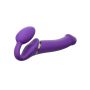 Wibrujący strap-on Strap-on-me L fioletowy USB silikonowy - 4