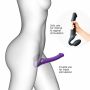 Wibrujący strap-on Strap-on-me L fioletowy USB silikonowy - 7
