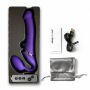 Wibrujący strap-on Strap-on-me L fioletowy USB silikonowy - 10