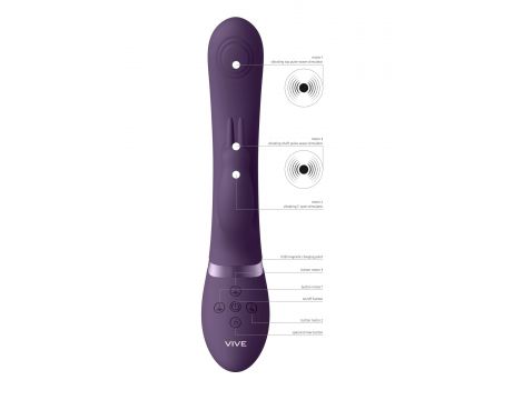 Wibrator króliczek Vive May Pulse Wave fioletowy USB - 7