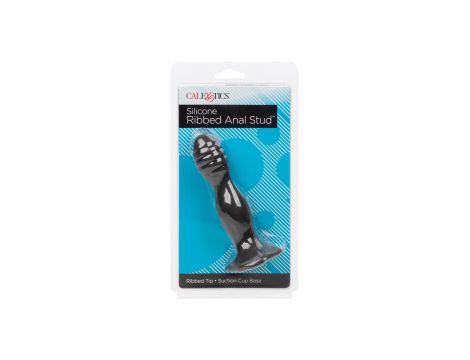 Korek analny silikonowy żebrowany Calexotics czarny - 9