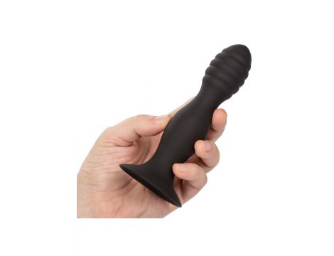 Korek analny silikonowy żebrowany Calexotics czarny - 2