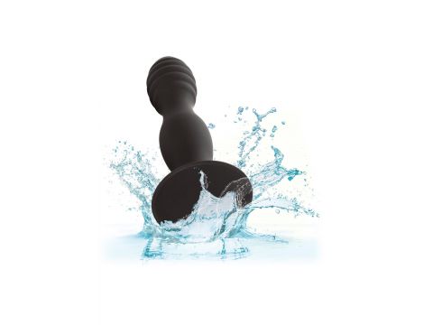 Korek analny silikonowy żebrowany Calexotics czarny - 4