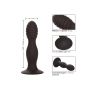 Korek analny silikonowy żebrowany Calexotics czarny - 4
