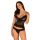 Komplet bielizny Obsessive Ivannes czarny koronka 2XL 3XL
